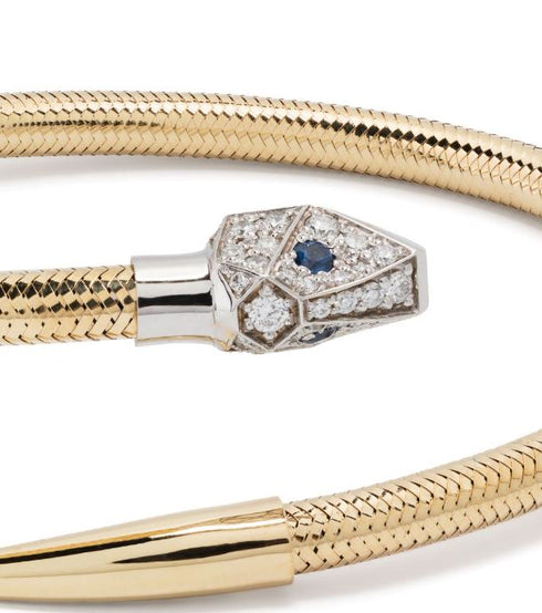18kt yellow gold Nobile diamond and sapphire bracelet